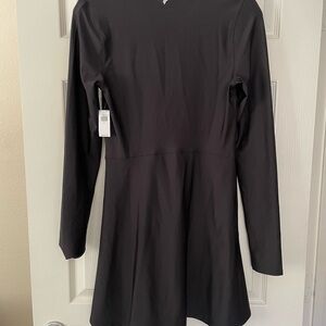 NWT Old Navy Black Athleisure A-Line Long Sleeve Dress